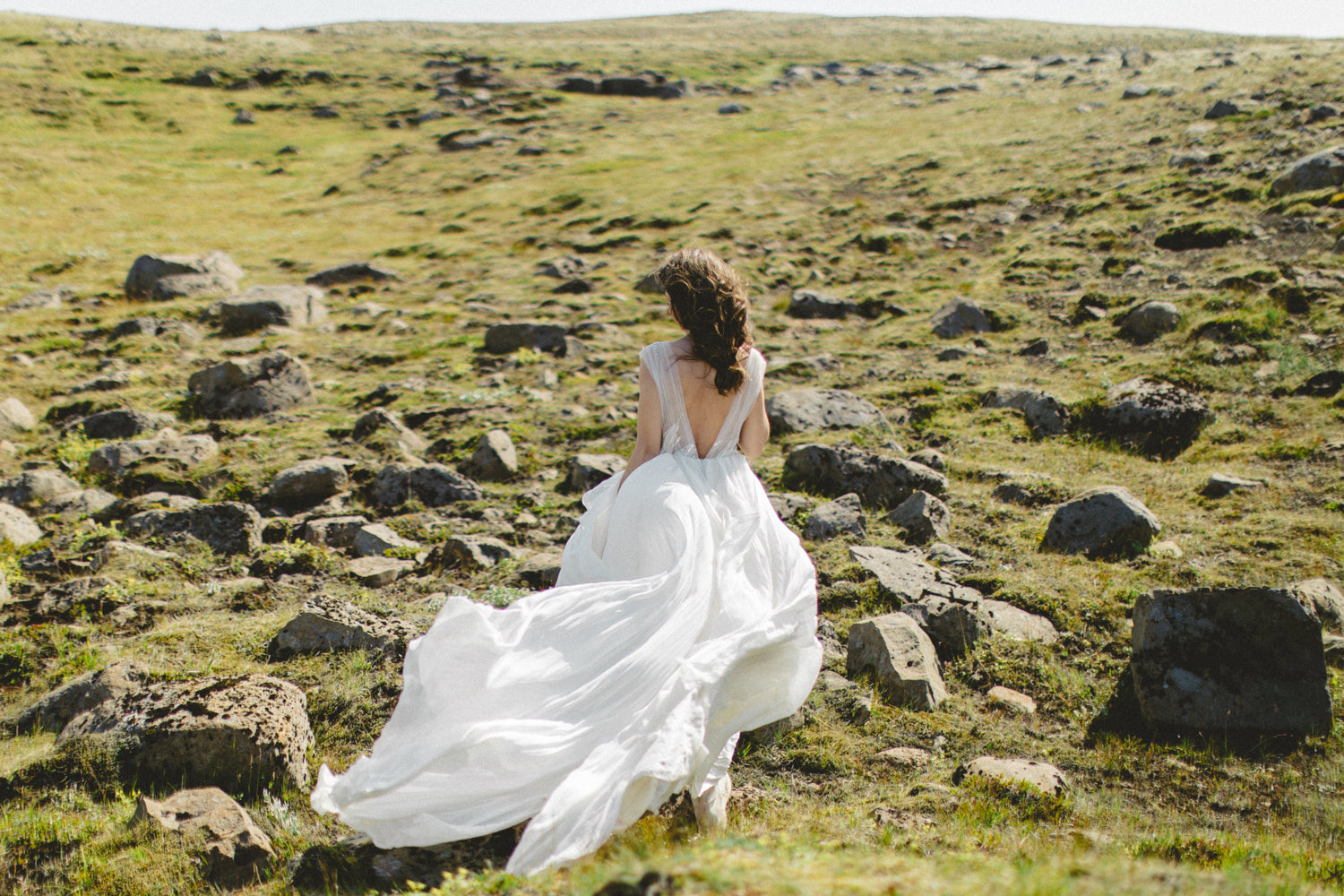 bohemian wedding dresses Boho Long Sleeve Lace Wedding Dress | Romantic A-Line Bridal Gown main image 1
