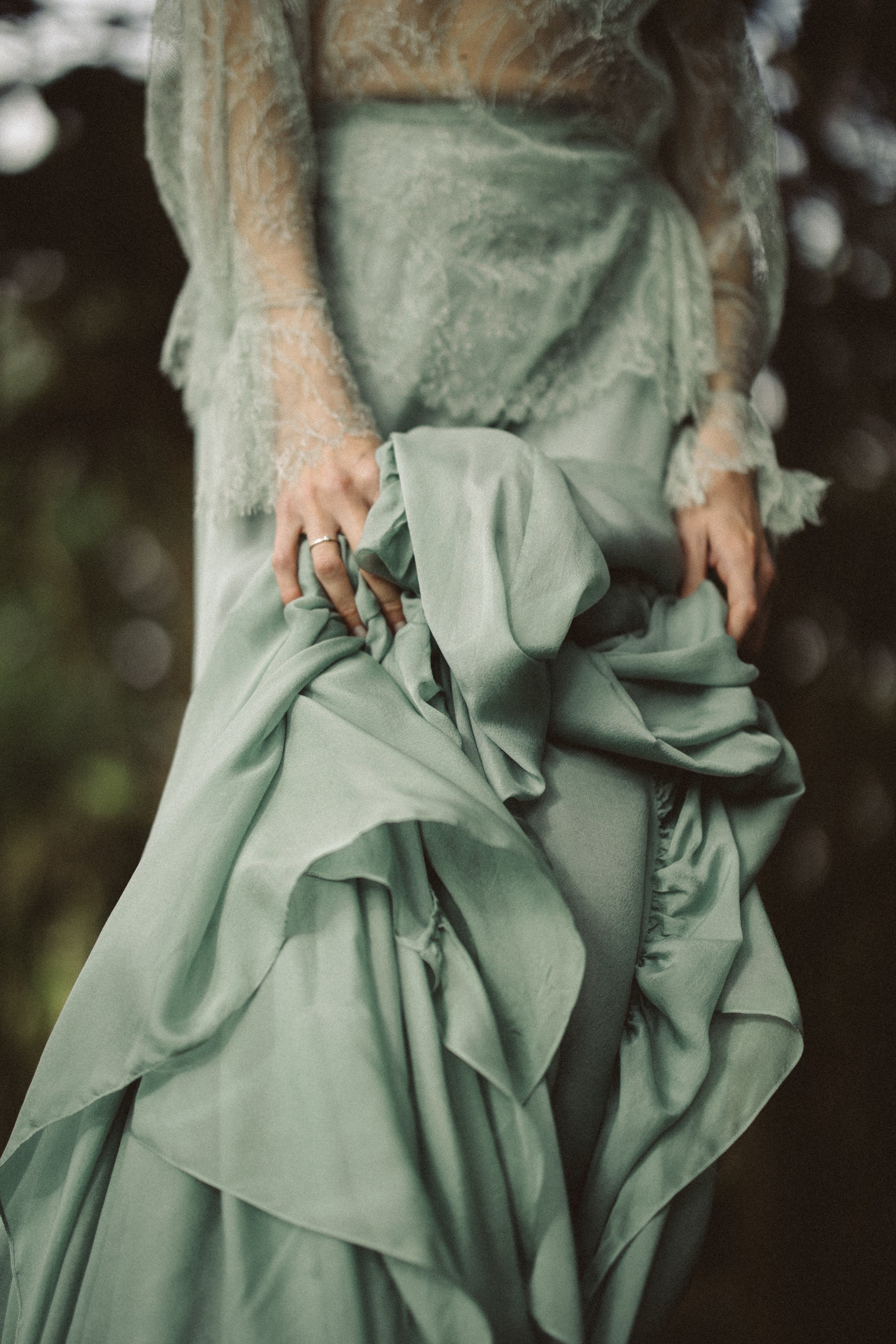 Miryelle Silk Skirt — bridal skirt in silk — image 3 by MYWONY