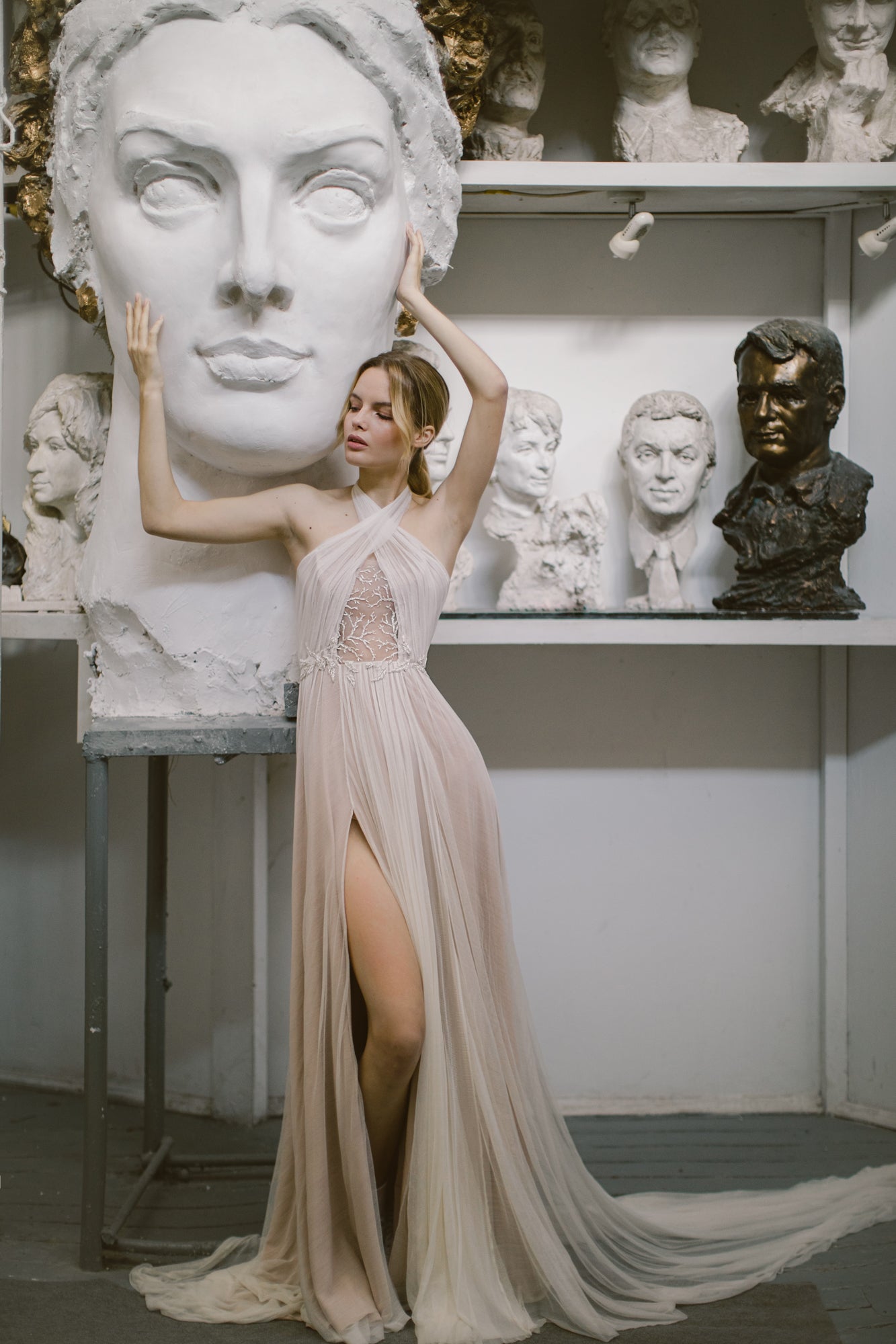 mesh museum wedding dress Misty Meadow | Sheath Silk Wedding Dress