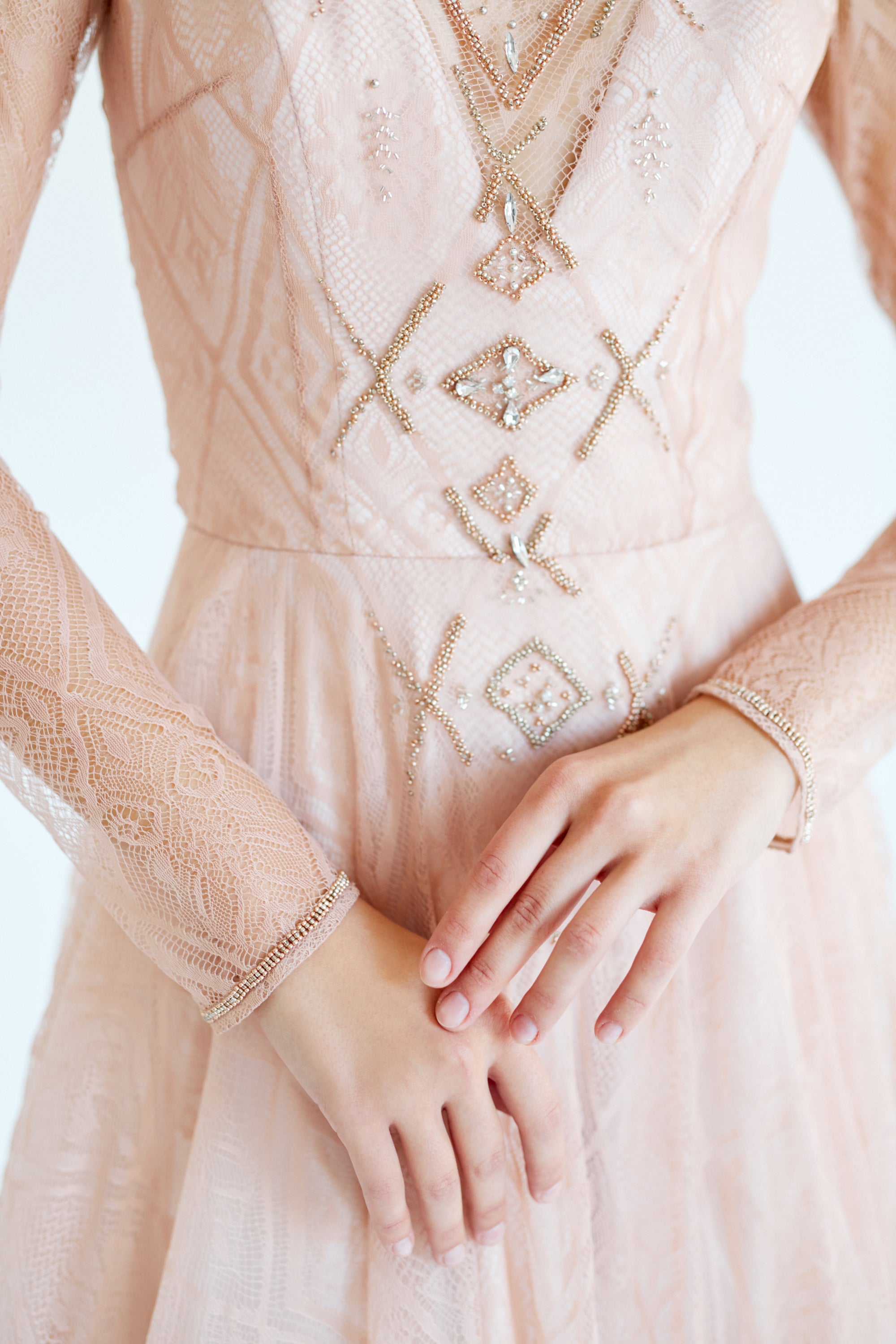 October — a-line black and blush wedding dress in tulle — image 11 by MYWONY