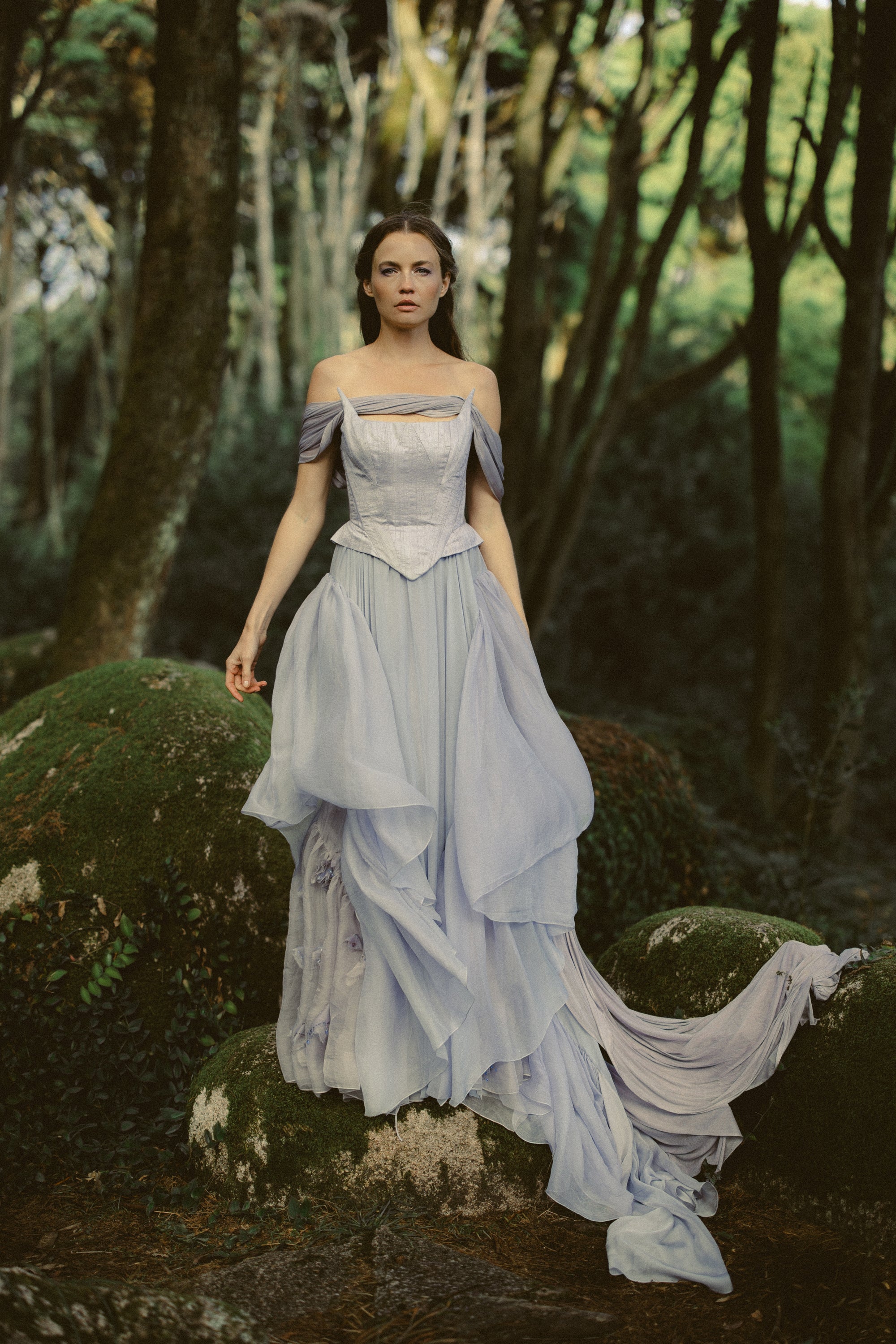 Faelynne Romantic Wedding Dress | Silk Corset & Chiffon Skirt | MYWONY 8 Weeks / US 16-20 / Custom Faelynne Romantic Wedding Dress | Silk Corset & Chiffon Skirt | MYWONY 8 Weeks / US 16-20 / Custom