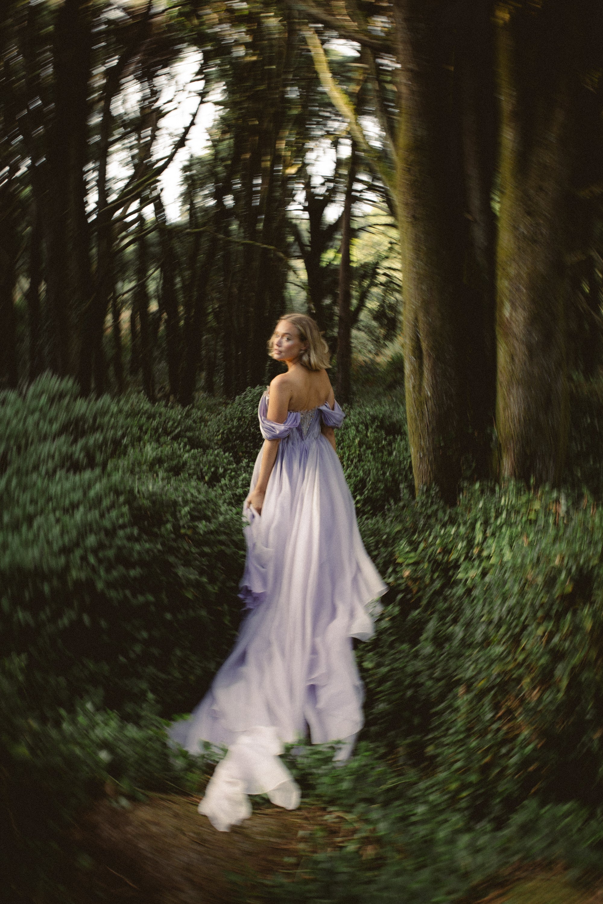 Silynne Whimsical Wedding Dress | Silk Organza & Beaded Corset | MYWONY 8 weeks / US 12-16 / dusty lavender Silynne Whimsical Wedding Dress | Silk Organza & Beaded Corset | MYWONY 8 weeks / US 12-16 / dusty lavender