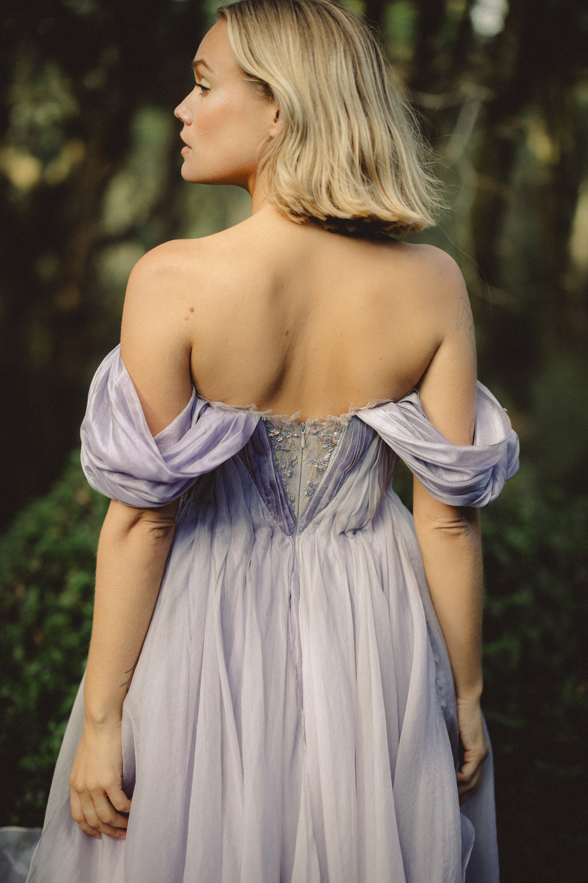 Silynne Whimsical Wedding Dress | Silk Organza & Beaded Corset | MYWONY 8 weeks / US 12-16 / dusty lavender Silynne Whimsical Wedding Dress | Silk Organza & Beaded Corset | MYWONY 8 weeks / US 12-16 / dusty lavender